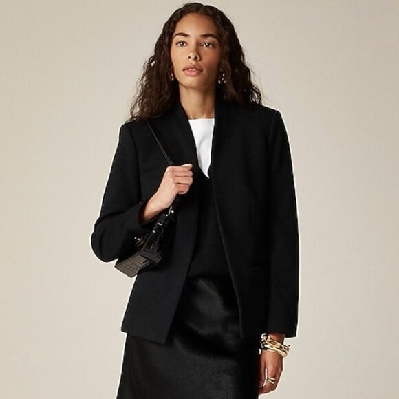 J. Crew New Going Out Stretch Twill Blazer in Black Size 2